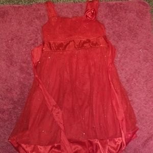 Girls cute red dress